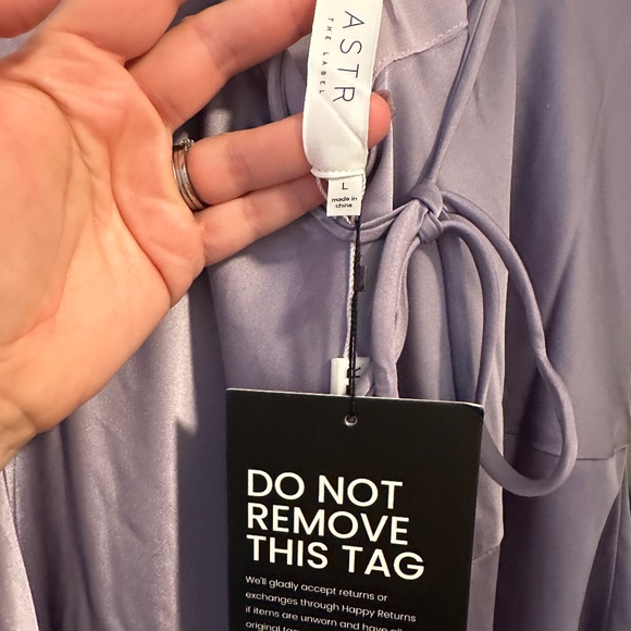 Astr the Label Palisades Cowl Neck Maxi Dress Color: Icy Lilac, size Large - Picture 3 of 4